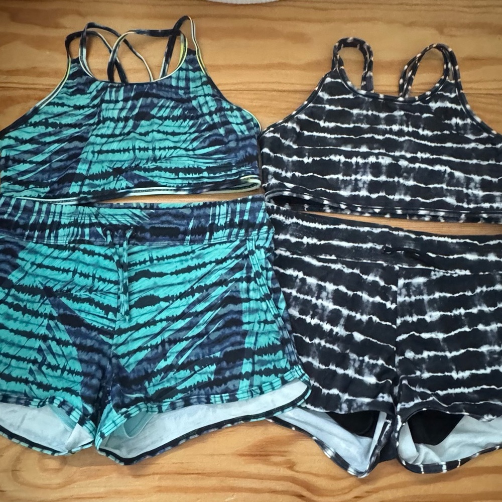 Athleta Girl bikini with swim shorts bundle of 2